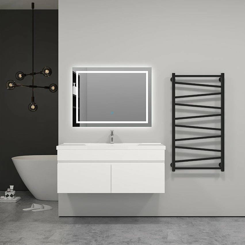 Vente flash ✔️ AICA Sanitaire meuble de salle de bain sous vasque, vasque en céramique, meuble couleur blanc mat 🥰 – Image 6