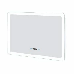Bon marché 😍 AICA Sanitaire Miroir LED rectangle horizontal anti-buée avec horloge, lumière blanc pur ⭐
