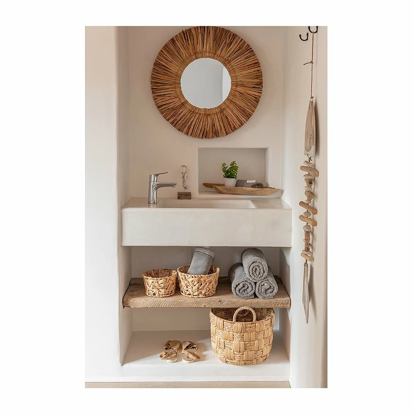 Sortie 🎁 Calicosy Set de 3 paniers ronds en jacinthe d'eau naturelle 🔥 – Image 2