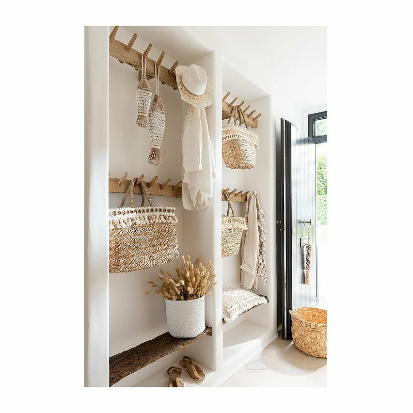 Sortie 🎁 Calicosy Set de 3 paniers ronds en jacinthe d'eau naturelle 🔥 – Image 4