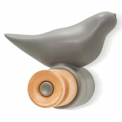 Meilleure affaire 😉 Paris prix Patère 1 Crochet Design "Oiseau" 11cm Gris 👍