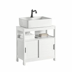Meilleure vente ⭐ SoBuy® FRG128-W Meuble Sous-Lavabo Meuble de Salle de Bain Vasque 🤩