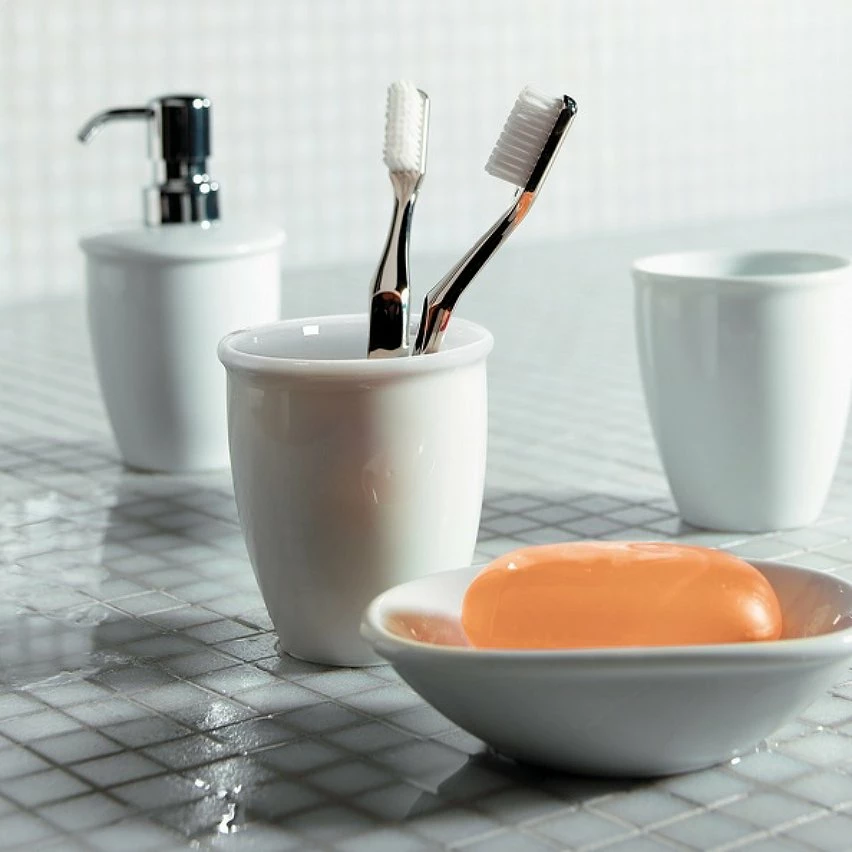 De gros 👏 Spirella Gobelet Porcelaine ATLANTA Blanc 🎁 – Image 2