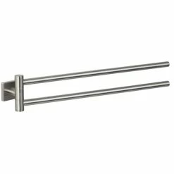 Offres 🥰 Spirella Porte Serviettes double mural NYOSTEEL Brossé 👏