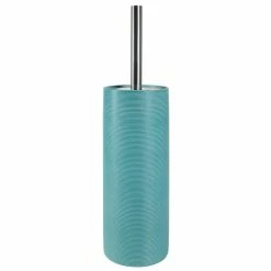 Nouveau ✨ Spirella Brosse Wc avec support Céramique TUBE RIBBED Bleu Turquoise 🔔