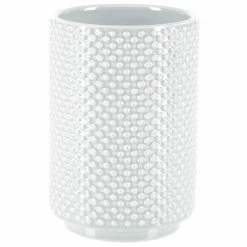 Remise 🛒 Spirella Gobelet Faience MERO Blanc 🧨