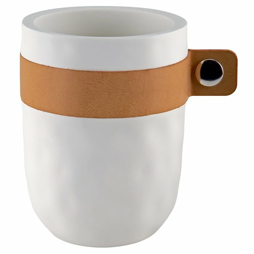 Promo 🔥 Spirella Gobelet Polyrésine LIO Blanc 💯