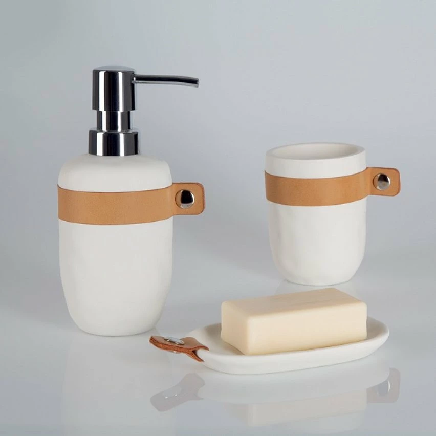 Nouveau 🤩 Spirella Distributeur de savon Polyrésine LIO Noir 😀 – Image 2