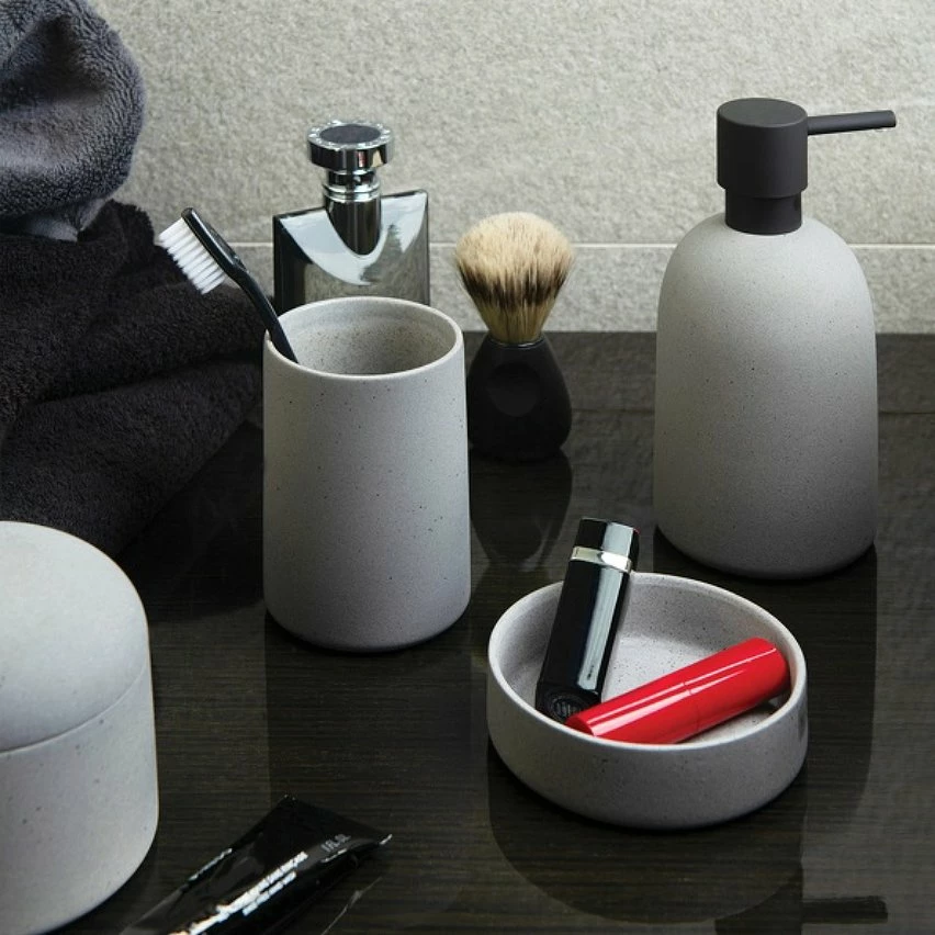 Nouveau 🧨 Spirella Porte savon Céramique GEMMA Gris 👍 – Image 3