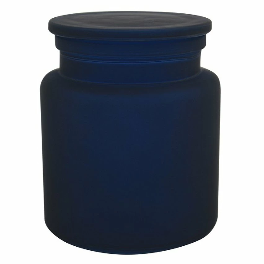 Le moins cher 😍 Spirella Boite à cotons Verre YOKO Bleu Foncé 😍