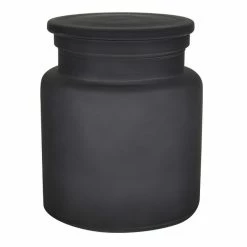 Budget 🤩 Spirella Boite à cotons Verre YOKO Misty Gris 🤩