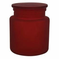 Sortie ✨ Spirella Boite à cotons Verre YOKO Misty Bordeaux ⌛