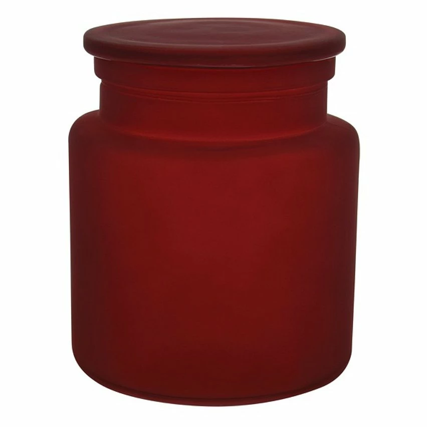 Sortie ✨ Spirella Boite à cotons Verre YOKO Misty Bordeaux ⌛