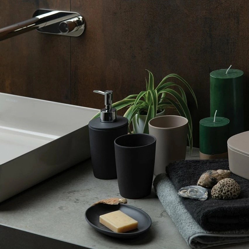 Meilleur prix ✔️ Spirella Gobelet Fibres de Bambou TAKEO Gris 🛒 – Image 2