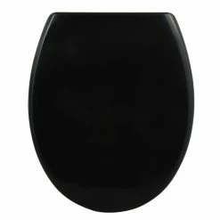 Remise ❤️ Spirella Abattant WC Thermo Dur EASY CLIP Noir - Charnières Inox 🛒