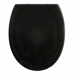 Meilleur prix 🌟 Spirella Abattant WC PP HARRY Noir - Charnières Zinc 🤩