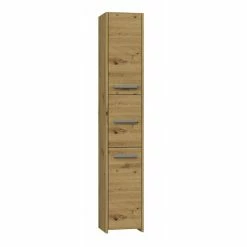 Vente flash 💯 Hucoco VERONA - Armoire de salle de bains - 170x30x30 cm - Colonne salle de bains - Mobilier salle de bains toilette - Aspect bois - Chêne 🎁