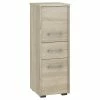 Vente flash 🌟 Hucoco ASTORIA - Armoire Colonne de salle de bain moderne 85x30x30cm - Meuble de rangement pour salle de bain - Tiroir + 2 portes - Sonoma ⌛