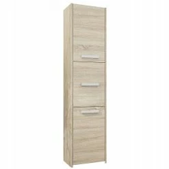 De gros ⌛ Hucoco MOSTAR - Meuble Colonne de salle de bain 30x30x170 - Rangement salle de bain - Armoire Toilette - Sonoma 🎉