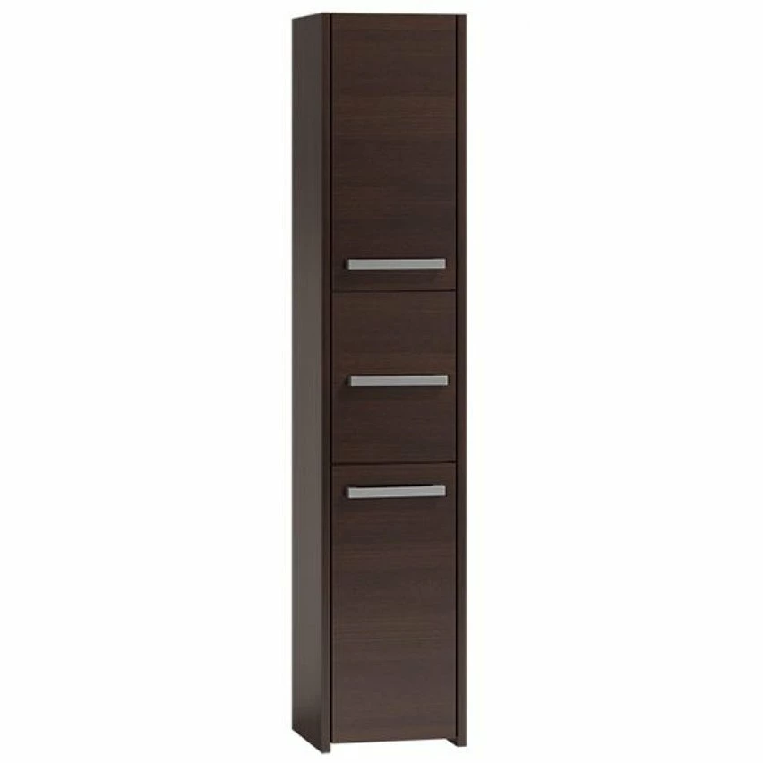 Sortie 🎁 Hucoco VERONA - Colonne armoire de salle de bain 30x40x170 - Meuble salle de bain - Rangement salle de bain - wenge 🧨