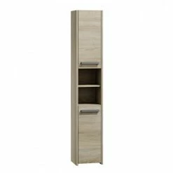 Tout neuf 🌟 Hucoco PISA - Colonne armoire salle de bain - 30x30x170 cm - Meuble salle de bain - Rangement salle de bain - sonoma 😀