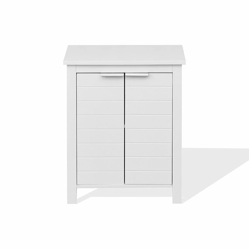 Nouveau 🛒 Mobili Rebecca Rebecca Mobili Armoire de salle de bains moderne à 2 portes et 2 étagères, en bois blanc, peu encombrante 👍