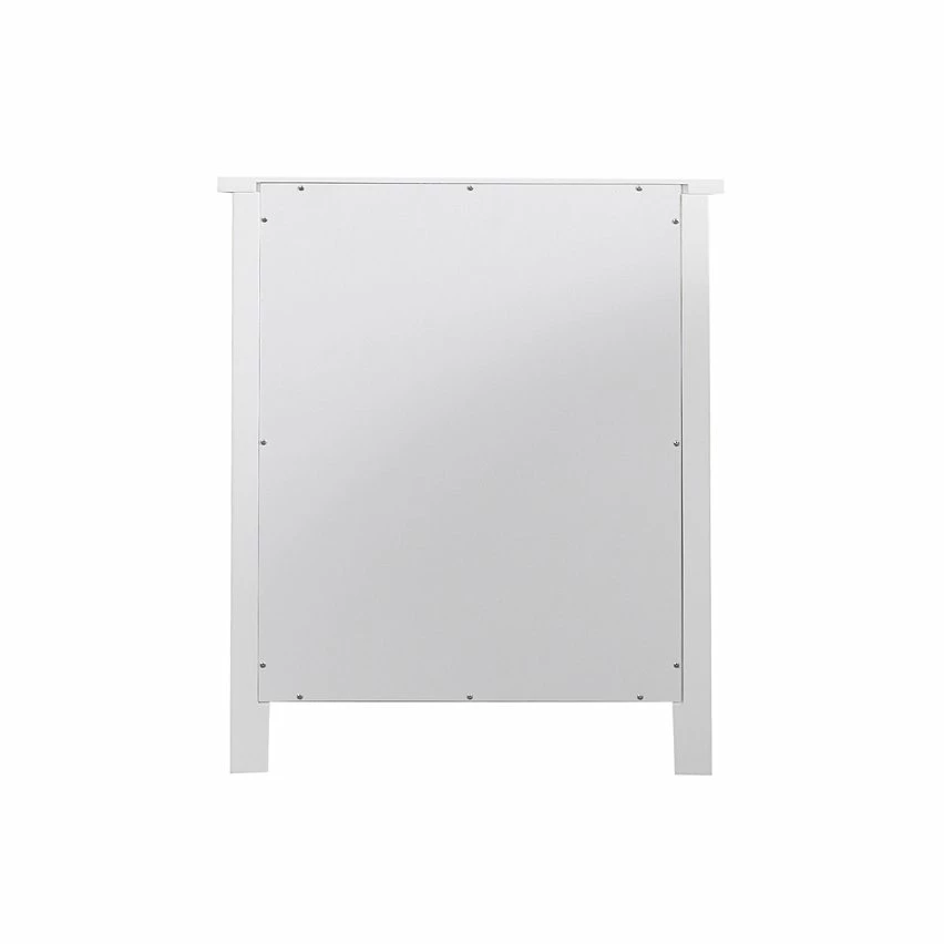 Nouveau 🛒 Mobili Rebecca Rebecca Mobili Armoire de salle de bains moderne à 2 portes et 2 étagères, en bois blanc, peu encombrante 👍 – Image 6