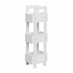 Top 10 🛒 Mobili Rebecca Rebecca Mobili Porte-échelle de cuisine avec 3 Etagères en bois blanc Meubles de salle de bains Modernes ❤️