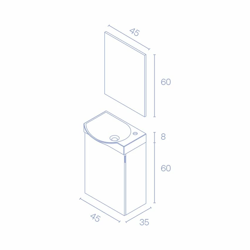 Meilleure vente 🛒 Amizuva Set MIKA Mika H.68 x L.45 x P.35, effet blanc brillant ✔️ – Image 4