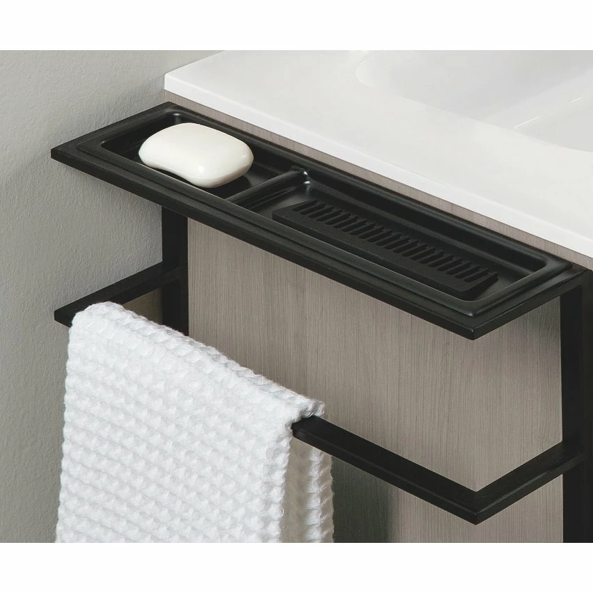 Les meilleures critiques de 🎉 Amizuva Meuble simple vasque KEIKO avec deux tiroirs H.56,5 x L.100 x P.46 , effet Gris sablé | Il comprend la vasque en céramique 🔔 – Image 2