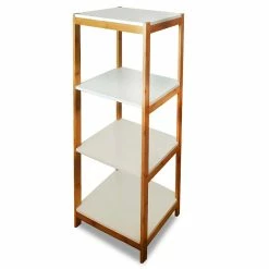 Top 10 ⌛ Urban Living Étagère de salle de bain en bambou avec 4 étagères 40x30x95 cm 🧨
