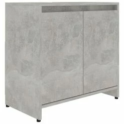 Coupon ❤️ vidaXL Armoire de salle de bain Gris béton 60x33x61 cm Aggloméré 💯